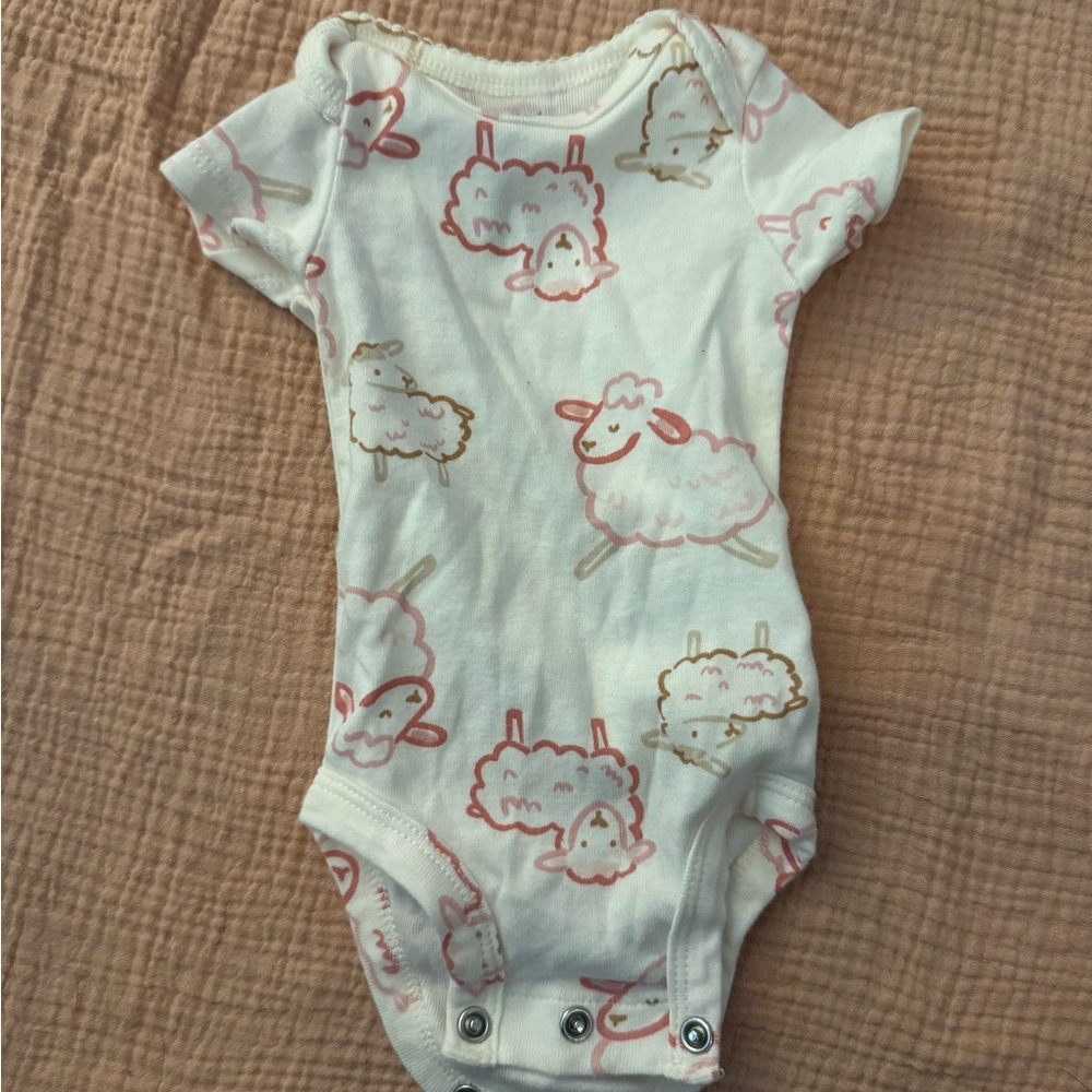 Carter's Cream Sheep Print Bodysuit